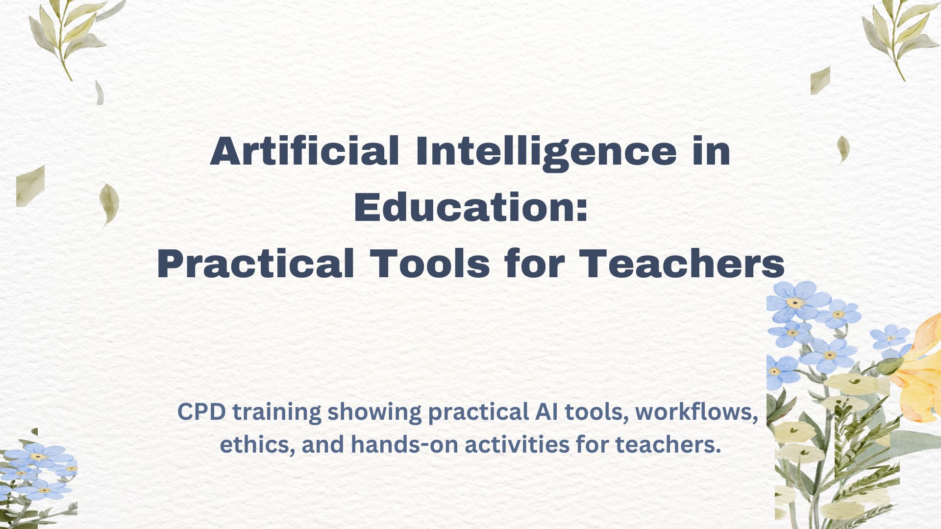 AI for Education Presentation