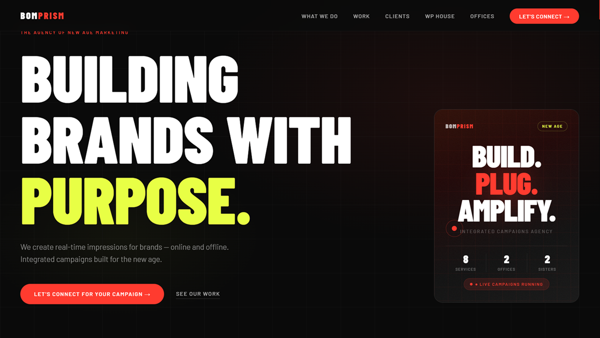 BomPrism - Marketing Agency Website