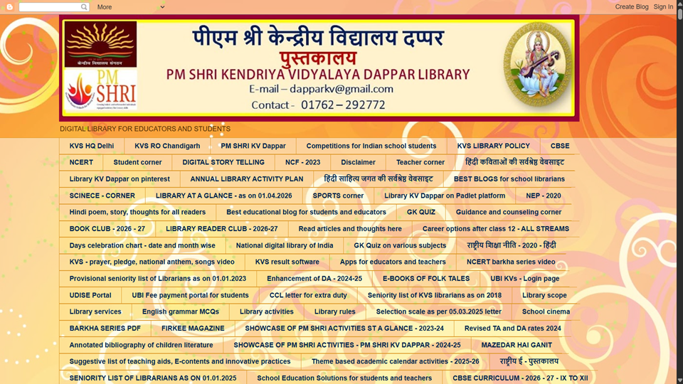 KV Dappar Library Blog