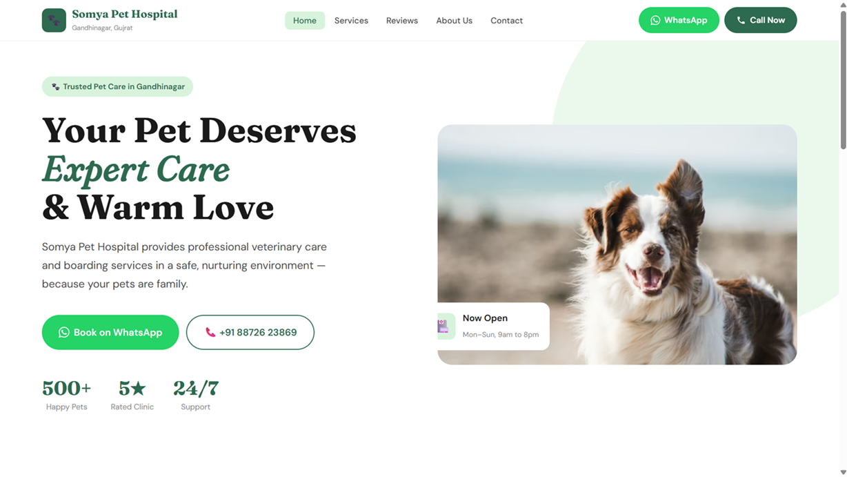 Somya Pet Hospital - Website